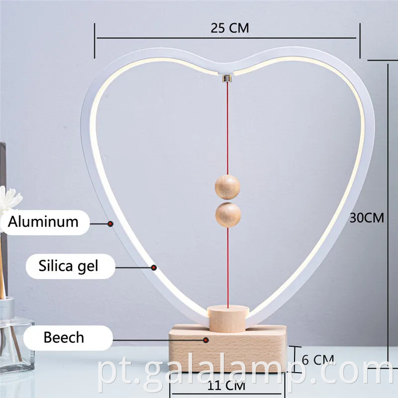 Luz noturna flutuante moderna para ambiente elegante doméstico